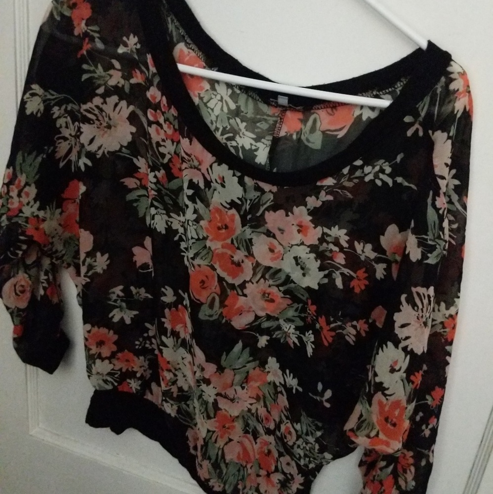 Floral Blouse (Black)